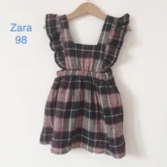 zarababyザラ　エプロンワンピース　チェック柄　98cm90cm