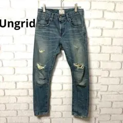 アングリッド デニム ダメージ加工ジーンズ コットン 日本製