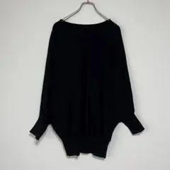 CLUDIA-BIT トップス ニット ブラック L LL 長袖 シンプル