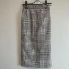 GU チェックタイトスカート