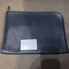 ステファノマーノ クラッチバック ネイビー