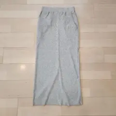 【期間限定値下げ】杢グレー/リブロングスカート/タイトスカート/Mサイズのサムネイル