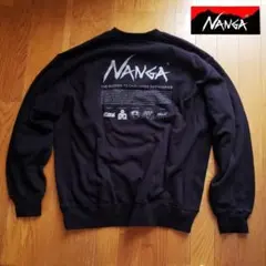 NANGA × BAYFLOW バックプリント スウェット ブラック ナンガ М