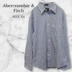 ✨美品✨アバクロンビーアンドフィッチ　シャツ　長袖　ストライプ　ブルー　XS
