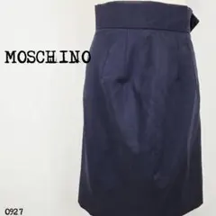 MOSCHINO モスキーノ タイトスカート ウール ネイビー　38 0927のサムネイル