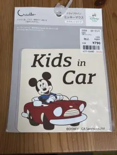 新品未使用　バースデー　Kids in Car ミッキーマウス ステッカーのサムネイル