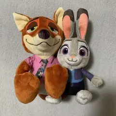 ズートピア２　ペアぬいぐるみ　ニック　ジュディ