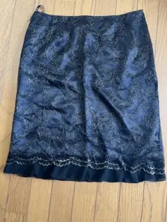 Peyton place 黒レース スカート 15号 膝丈