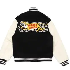 し*ー様 HUMAN MADE x KAWS Made Varsity Jack 関税込 KAWS x Human Made Varsity Jacket スタジャン (HUMAN MADE