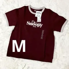 【新品】UNIQLO ユニクロUT スヌーピーTシャツ M ワイン