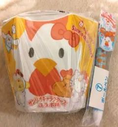 サンリオくじ　からあげくんコラボ　メラニン小物入れ&シナモロールボールペンSET