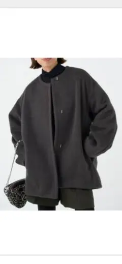 イエナ　モヘアシャギーハーフコート　グレー36