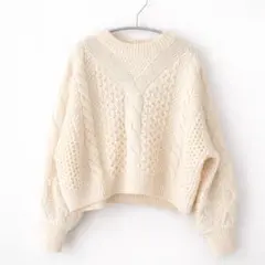 【フリーサイズ】FRAYI.D フレイアイディー ケーブルニット白