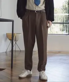 EMMACLOTHES ワンタック テーパードセミワイドパンツ