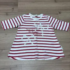 Knit Planner ボーダー リボン Tシャツ 90cmのサムネイル