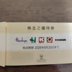 2枚 エイチツーオーリテイリング H2O 株主優待券2枚のサムネイル
