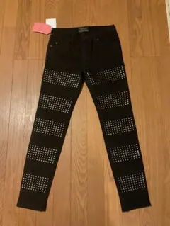 hysteric glamour スタッズ　ブラックスキニーパンツ