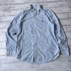 ポロ ラルフローレン ストライプ シャツ ブルー ホワイト XL スリムフィット