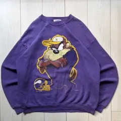90s《US古着》NFLカウボーイズ ルーニー タズマニアンデビルTシャツ L 