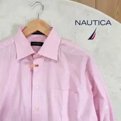 NAUTICA ノーティカ 長袖シャツ ピンク ギンガムチェックのサムネイル