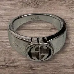 25T2 GUCCI グッチ インターロッキングG リング 指輪 シルバー