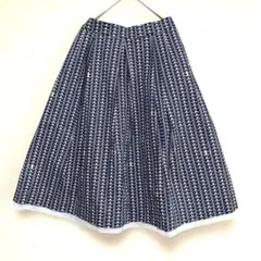 【近年物】レリアン✖エリコナカムラ　フレアースカート　７号 　ネイビー 360