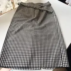 チェック柄タイトスカート サイズF