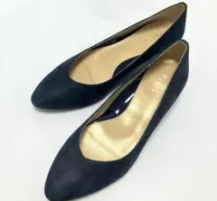 【新品】pitti レディース パンプス ブルーグレー　ネイビー　24のサムネイル