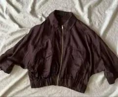 ZARA ダークブラウン クロップドジャケット