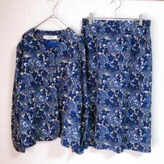 【NEW AFFRNCHIR】（XL）花柄ススカートセットアップ/華やか/きれい