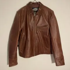 良品 90s ビンテージ シングル レザー ライダースジャケット US40