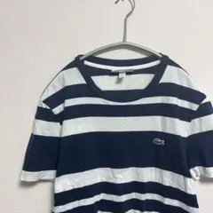 LACOSTE ラコステ　スリムフィット Tシャツ ネイビー/ホワイト