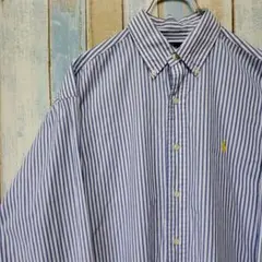 1096☆ラルフローレン☆長袖BDシャツ☆ワンポイント刺繍ロゴ☆ストライプ柄