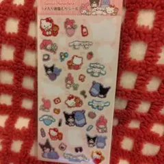 サンリオキャラクター ラメ入り樹脂もりシール