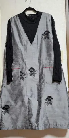 大島紬リメイクジャンパースカート