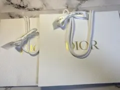 【特別値下げ】【美品】Dior ホワイトショッパー リボン付　2枚入り