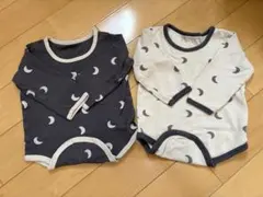 西松屋　ムーンロンパース　肌着　2枚セット　双子　95センチ