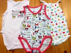 ★ ディズニー ミニー 肌着 ロンパース 80 3枚 セット ★