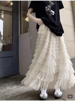 SHEIN フリルスカート Aライン ロングスカート　サイズLのサムネイル