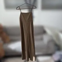 GU ブラウン サロペット