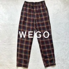 【ウィゴー】M チェック柄シェフパンツ　カジュアルパンツ　レディース