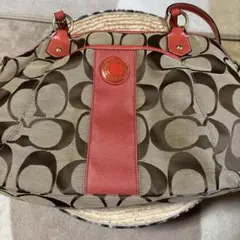 コーチ ショルダーバッグ ブラウン/レッド