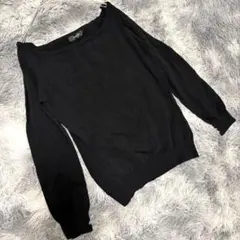 INGNI イング（M）ニット セーター 薄手 オフショルダー 細見え