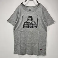BEN DAVIS　半袖　Tシャツ　L　ビッグプリント　グレー　状態良好　古着