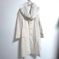 ピンキー&ダイアン　ロングコート　ベージュ　アンゴラ混　サイズ38