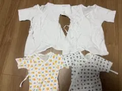短肌着コンビ肌着4枚セット50〜60cm綿100%
