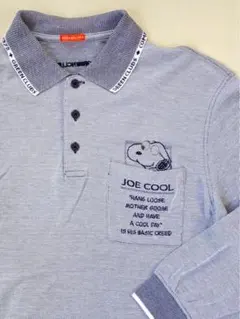 スヌーピー × グリーンクラブ ポロシャツ グレー サイズ4 鹿の子 長袖