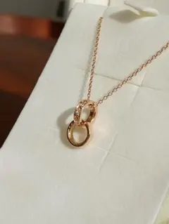 【Miu ✴︎プロフ✴︎様専用】4℃◇K10ダイヤモンド0.05ctダブルループ