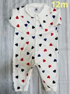 PETIT BATEAU 足なしロンパース　ハート柄