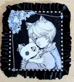 《一点物》手描き色紙